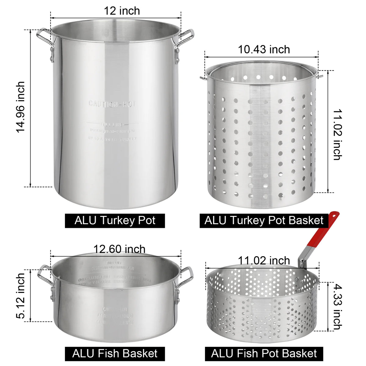 Zimtown 30QT Fish Fryer Turkey Fryer Outdoor Fryer 4 Piece Set Propane Boil Fryer Outdoor Cooking 54000BTU