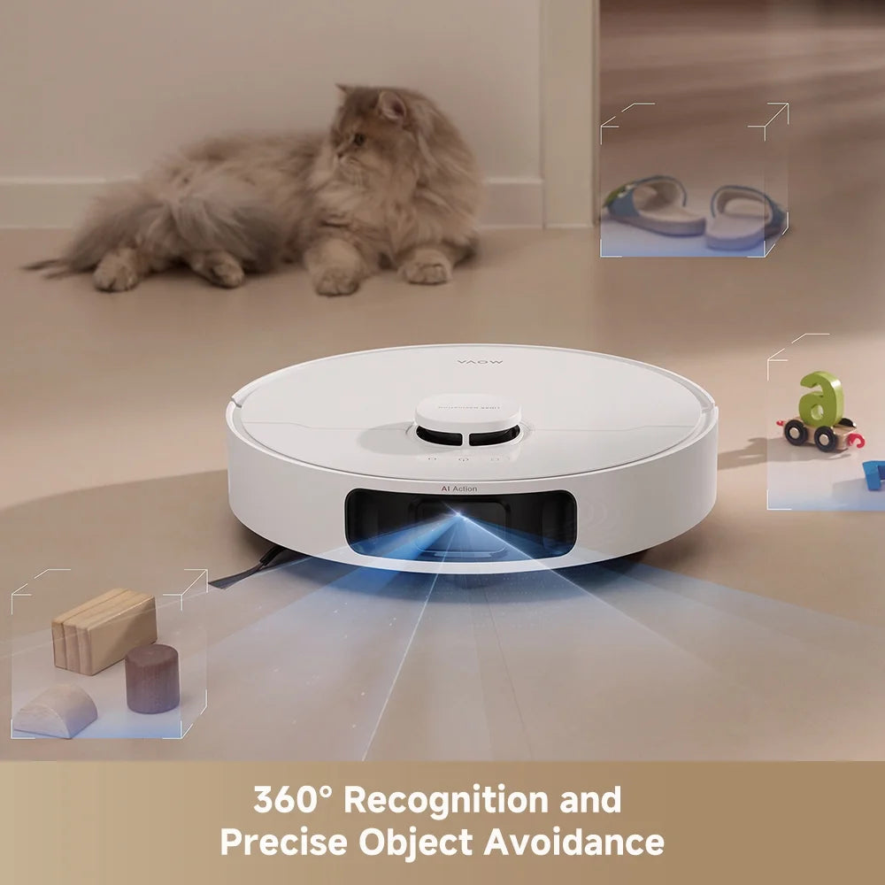 MOVA Robot P10 Pro Ultra Vacuum and Mop, 13,000Pa Suction 140°F Hot Water Auto Mop Washing & Drying, Dual Spinning Extenable Mop,10.5mm Lifting for Carpet, 360°Obstacle Avoidance, App Control