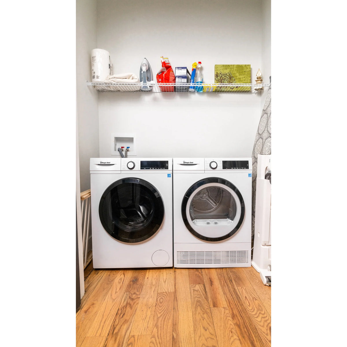 Magic Chef 4.0 cu. ft. Ventless, Condensing Front Load Stackable Electric Dryer, 24 in. in White in White