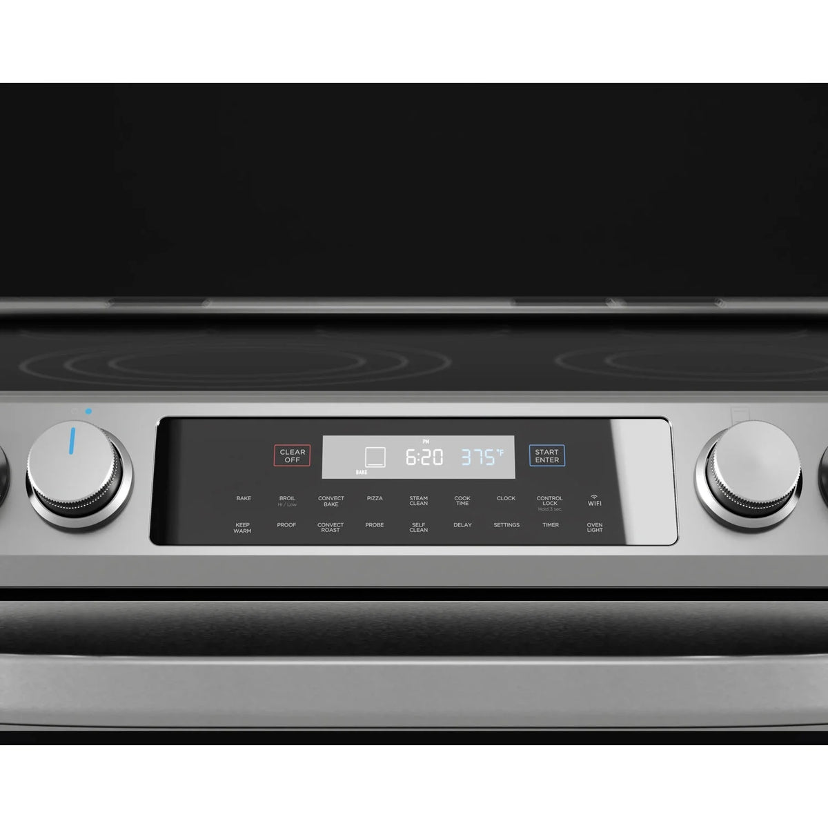 Midea 30-In Slide-In Electric Range with Wi-Fi Connectivity and Fan Convection, Stainless Steel, MES30S2AST