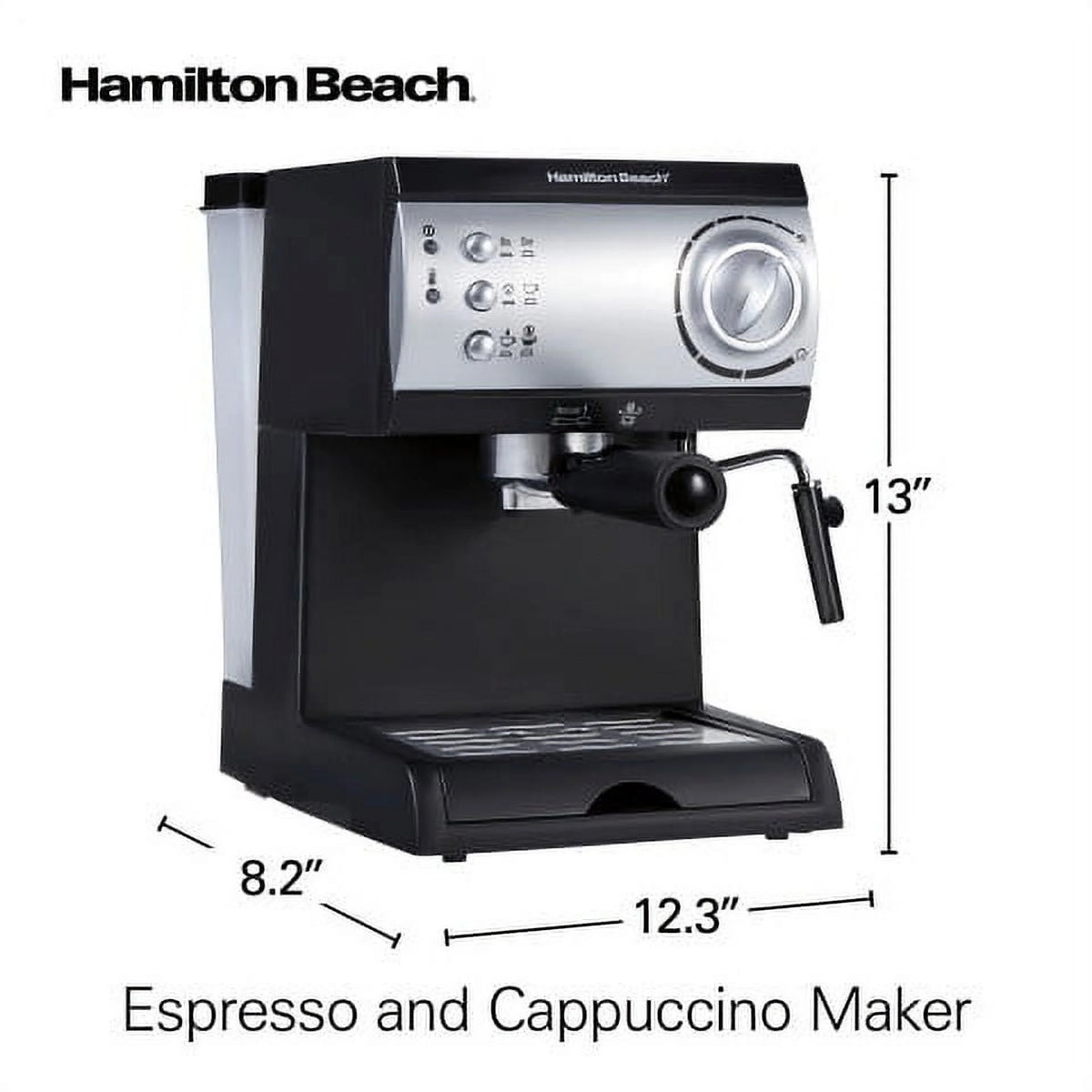 Hamilton Beach Espresso Maker, Black, 15 Bar Pump, New, 40715