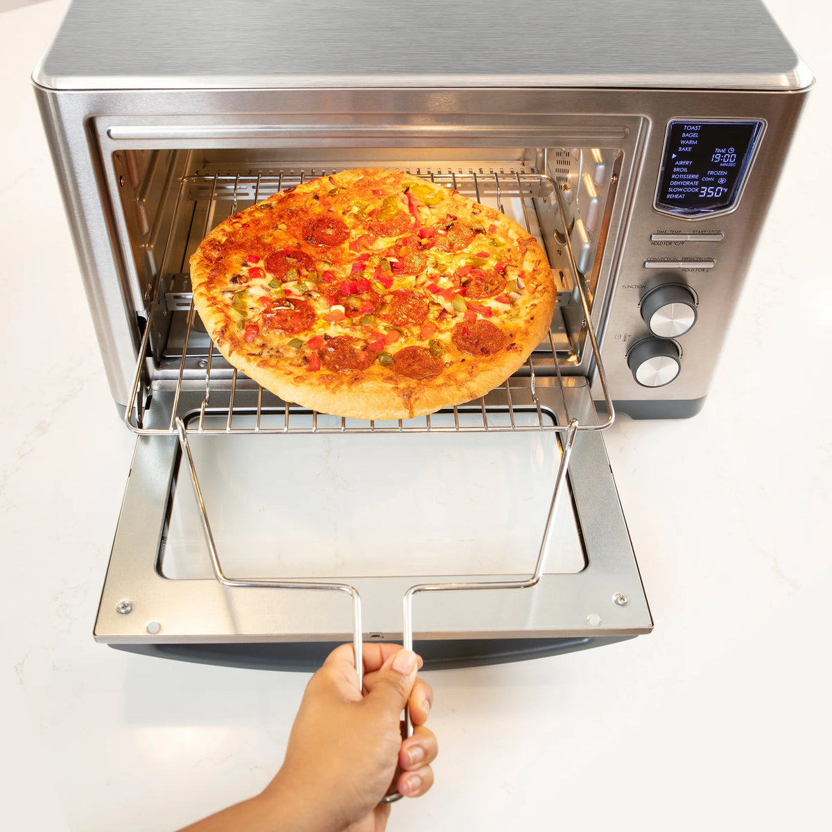 Kenmore 11-In-1 Digital Air Fryer Oven, 1700W Stainless Steel, 6-Slice Capacity