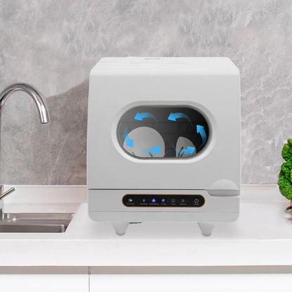 Portable Countertop Dishwasher 5 Washing Programs with Water Tank Leak-Proof Dry