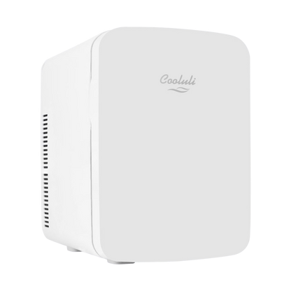 Cooluli Infinity Black 15 Liter Compact Portable Cooler Warmer Mini Fridge for Bedroom, Office, Dorm, Car - Great for Skincare & Cosmetics (110-240V/12V)