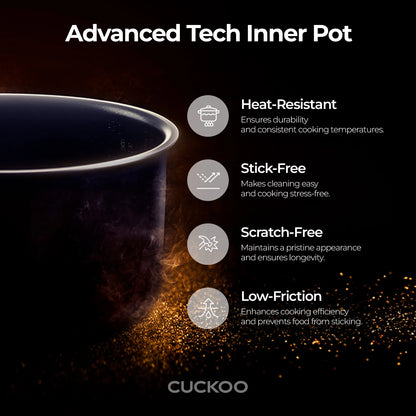 CUCKOO Rice Cooker 20 Cups Cooked Warmer with Nonstick Pot 16 Menu Modes and Micom Fuzzy Logic Tech with Auto Clean Features in White (CR-1020F)