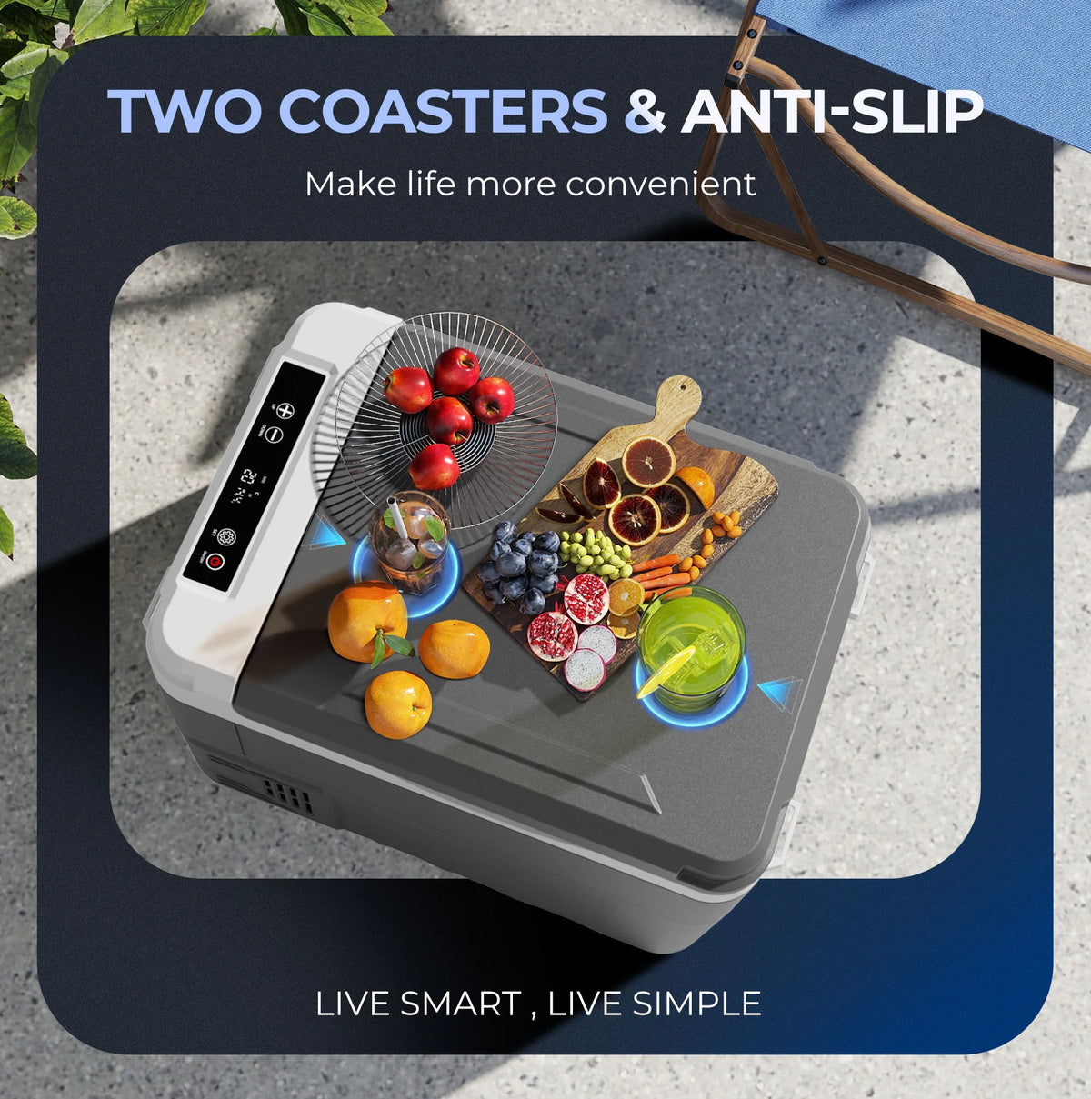 Simzlife 12 Volt Refrigerator, 11 Quart (10L) Car Fridge with APP Control, Car Refrigerator -4�H~68�H, Portable Freezer for RV, Camping, Travel