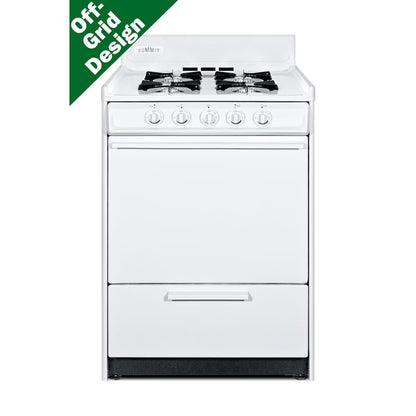 24" Wide Propane Gas Range, Battery Start