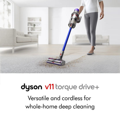 Restored Premium Dyson V11 Torque Drive+ Cordless Vacuum | Iron/Blue (Refurbished)