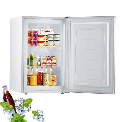 Garvee 3.0 Cu.ft Small Freezer, Mini Deep Freezer with Reversible Single Door & 7 Adjustable Thermostat for Apartment, Home, Office, White