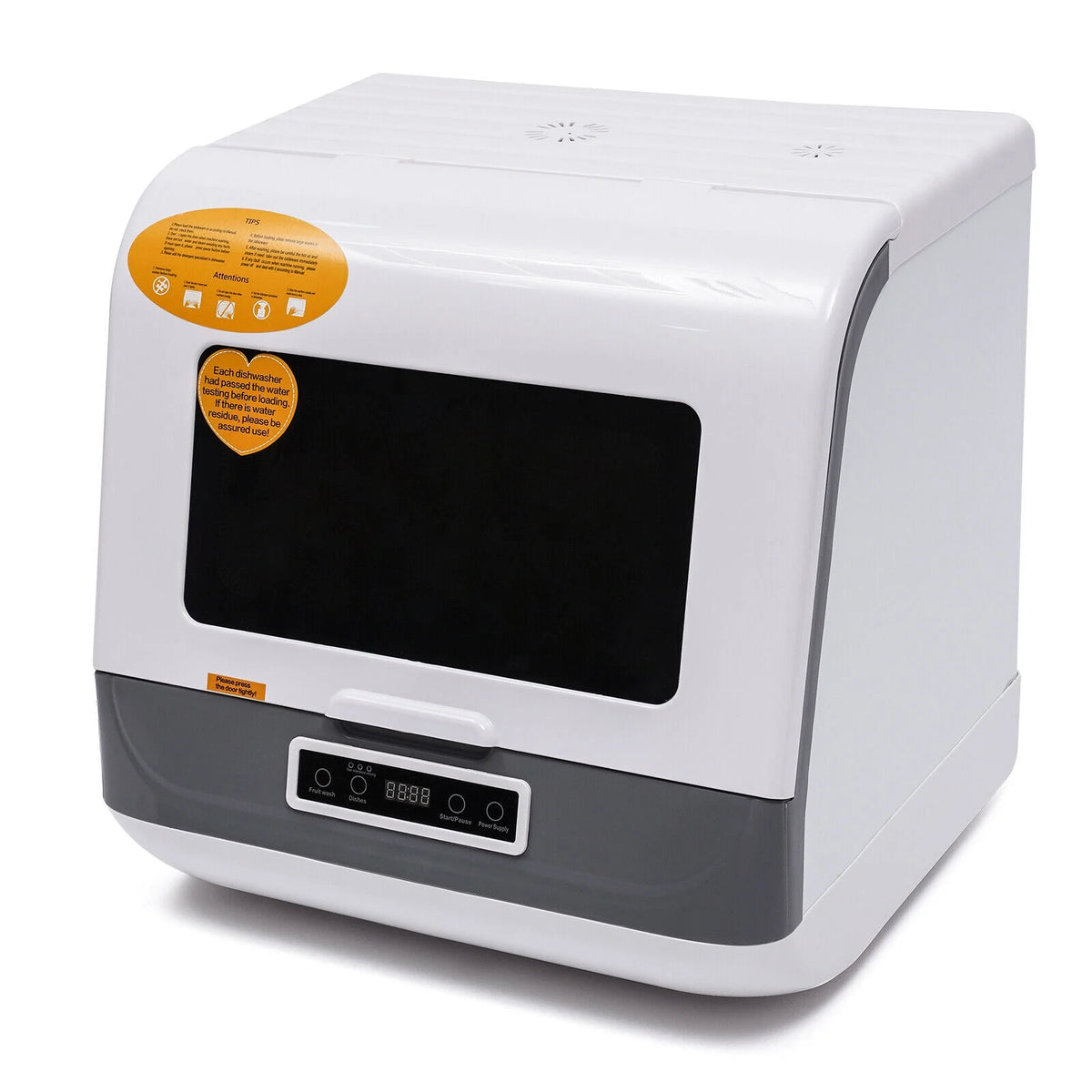 1200W Portable Countertop Dishwasher, 3 Washing Programs with Large Capacity