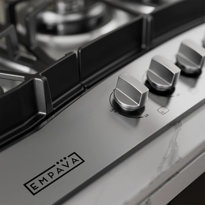 Empava 30'' Built-in Gas Stove Top - Stainless Steel LPG Natural Gas Cooktop - 5 Sealed Burners