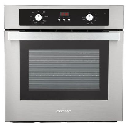 Cosmo 3 Piece Kitchen Appliance Package With 36" Electric Cooktop 36" Wall Mount Range Hood 24" Single Electric Wall Oven Kitchen Appliance Bundles