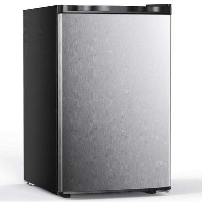 Moifoi 3.0 Cu.ft Upright Freezer, Reversible Single Door Vertical Freezers w/ Removable Shelf, Energy Saving, Silver