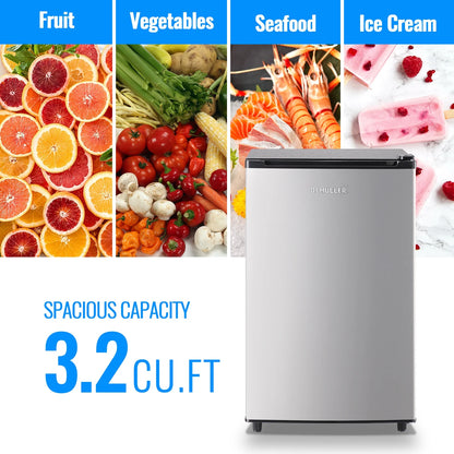 DEMULLER Upright Freezer with 7 Adjustable Thermostat Stand-up Single Door Freezers Black