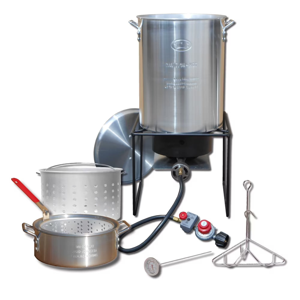 King Kooker 29 & 10 Quart Steel Propane Turkey Fryer Boiler Combination Kit