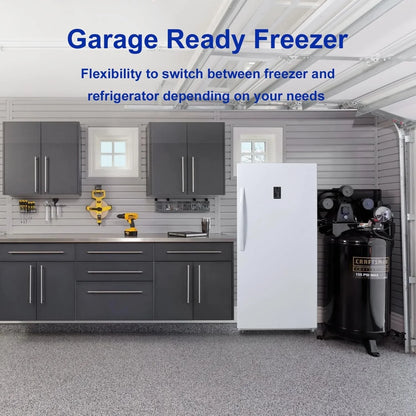 Smeta 13.8 Cuft Dual Mode Digital Control Convertible Uprigh Freezer/Refrigerator