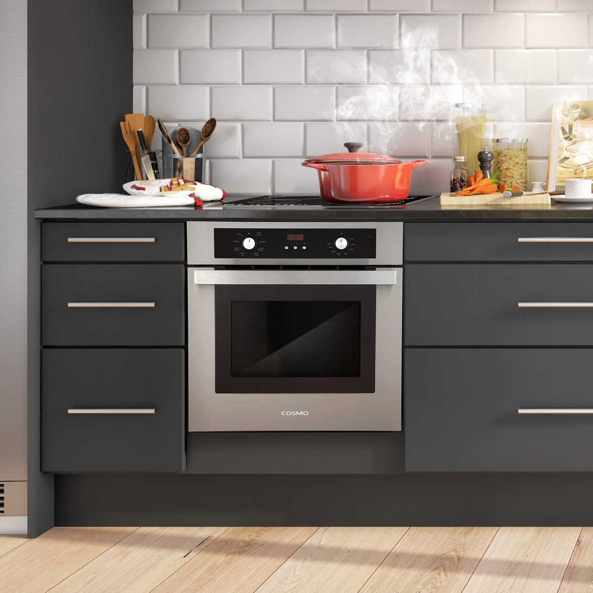 Cosmo C51EIX 24 in. Electric Built-In Stainless Steel Convection Wall Oven