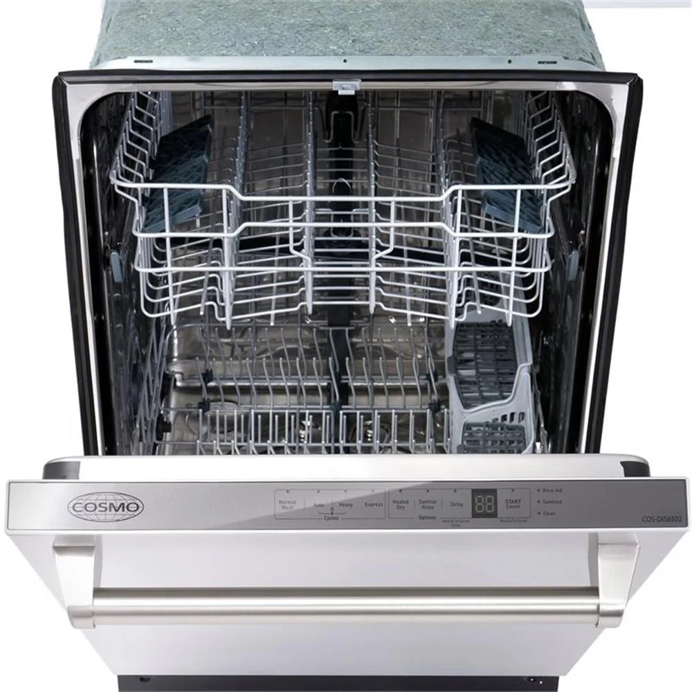 Cosmo 48" Double Oven Gas Range & Dishwasher & French Door Refrigerator Set