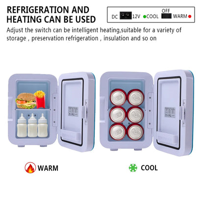 Clearance! Mini Refrigerator for Office, Electric Cooler & Warmer (6Liter/8Can) Portable Compact Personal Fridge, 100% Freon-Free & Eco-Friendly for Car, Trip, Outdoor, Office, Dorm, Apartment, S11399