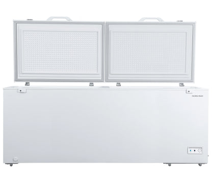 Hamilton Beach 25 Cu. Ft. Chest Freezer, 2 Doors, Garage Ready, White