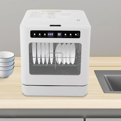 110V 800W Portable Mini Dishwasher, Countertop Dishwasher, Household Mini Dishwasher 6.8L