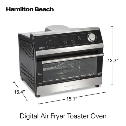 Hamilton Beach Digital Air Fryer Toaster Oven Combo, 10 Ways to Cook, 4 Preset Functions, 1800 Watts, Stainless Steel