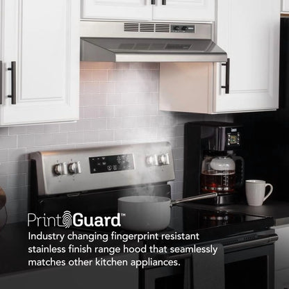 Broan 24 Inch Stainless Steel ADA Capable Non Ducted Under Cabinet Range Hood