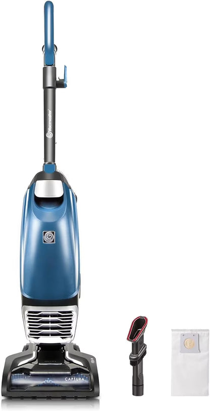 Vacmaster UB0402 Commercial Vacuum Cleaner Ultra-Lightweight 14L Capacity Bagged Upright Vac with LED Headlight and 2-Speed Setting Powerful Suction for Pets, Carpets & Hard Floor