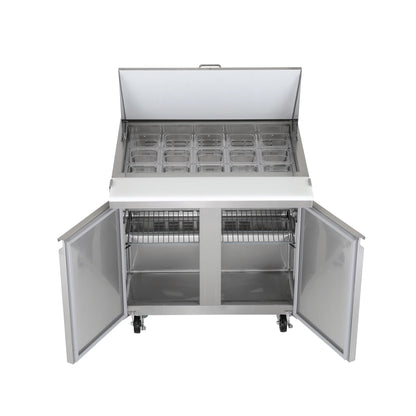 Norpole 7.6 cu. ft. Mega Top Sandwich/Salad Prep Commercial Freezerless Refrigerator in Stainless Steel in Stainless Steel