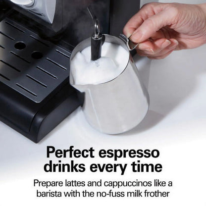Hamilton Beach Espresso Maker, Black, 15 Bar Pump, New, 40715