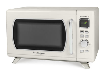 Nostalgia Mid-Century Retro 0.9 Cu. Ft. 900-Watt Microwave Oven, Black