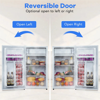 OYang Single Door Mini Fridge, Super Quiet 19.3"D x17.5"W x 32.7"H
