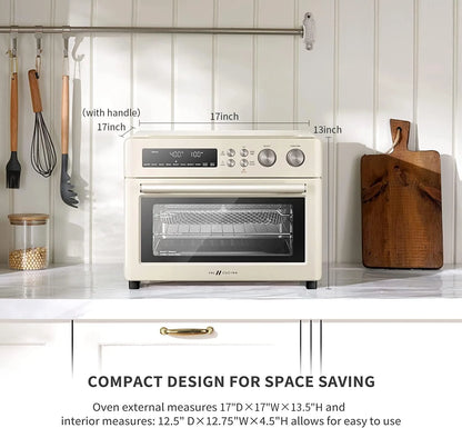 VAL CUCINA 10-IN-1 AIR FRYER TOASTER OVEN -  BRUSHED STAINLESS STEEL