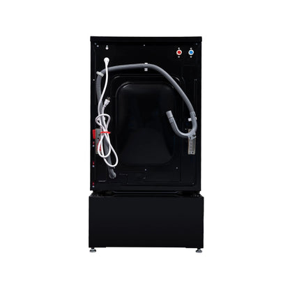 All-in-one Washer Dryer Ventless BUILTIN 0-CLEARANCE 15lbs 110V 1400RPM+Pedestal