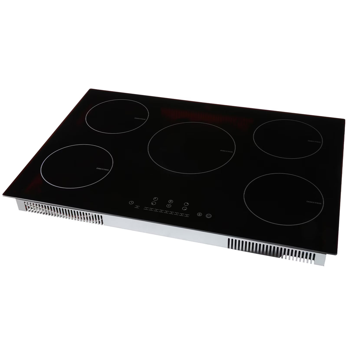 KFFKFF Electric Range, 5 Elements, 30'' Built-in Induction Cooking Surface, 9200W, 9 Power Settings, LED Display, Safety Lock & Heat Guard