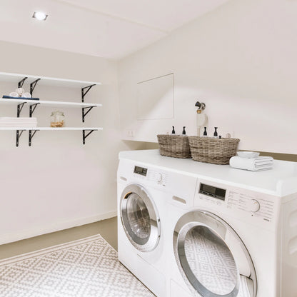Kaboon Washer Dryer Countertop with Edge Rails, 27.5" x 54", Light Walnut