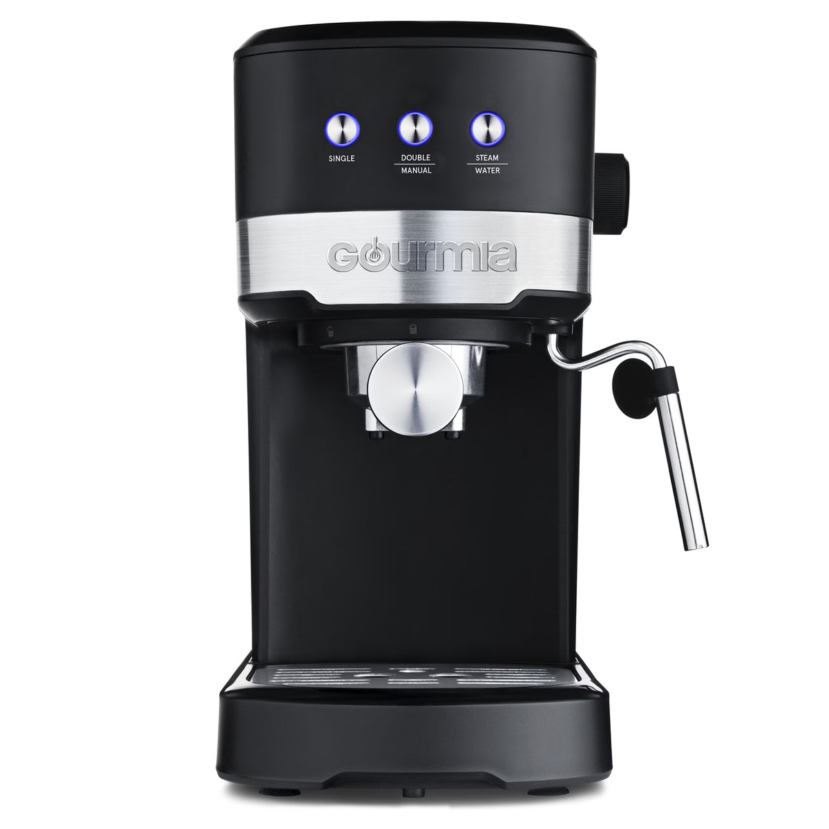 Gourmia 1.2L 15 Bar Espresso Maker with Powerful Frothing Wand Black