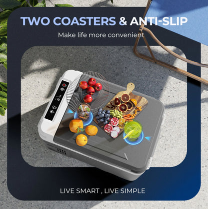 Simzlife 12 Volt Refrigerator, 11 Quart (10L) Car Fridge with APP Control, Car Refrigerator -4℉~68℉, Portable Freezer for RV, Camping, Travel
