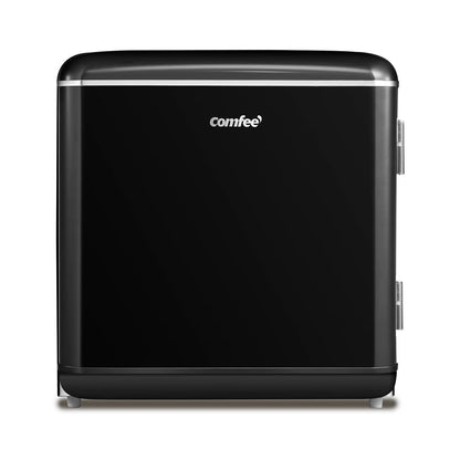 Comfee' 1.7 Cu.Ft Mini Fridge, Compact Retro Refrigerator, Energy Saving, Low Noise, Adjustable Thermostat, Single Door Small Fridge with Chiller Box for Bedroom, Office