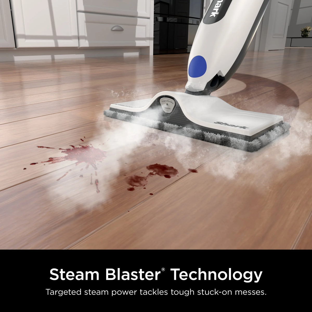 Shark SteamSpot Steam Mop with Steam Blaster for Sealed Hard Floors, XL Removable Tank, Washable Dirt Grip? Pad, 2  Modes,S2000