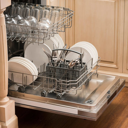 ZLINE 24 in. Top Control Dishwasher with Stainless Steel Tub and Modern Style Handle, 52dBa (DW-24)
