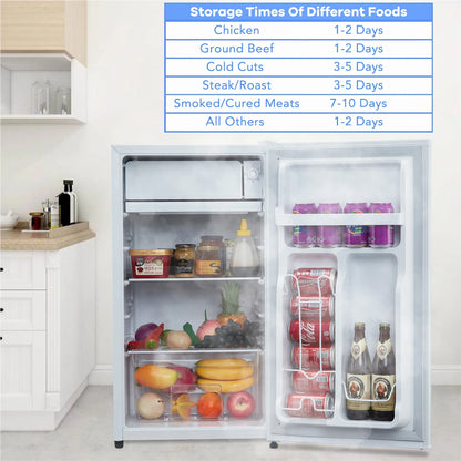 OYang Single Door Mini Fridge, Super Quiet 19.3"D x17.5"W x 32.7"H