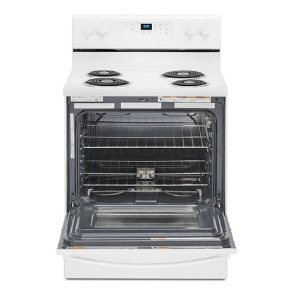 WHIRLPOOL WFC150M0JW 30" freestanding coil electric range