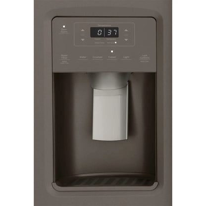 GE 36 Inch Counter Depth Freestanding Side by Side Refrigerator-Slate (GZS22IMNES)