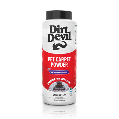 Dirt Devil Upright Vacuum, Multi-Surface Extended Reach, Bagless & Dirt Devil Pet Room Refresher Carpet Powder, 32oz