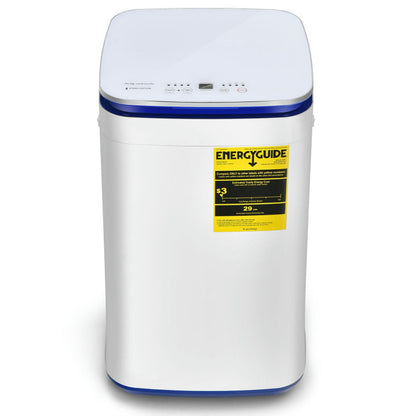 Demifill 7.7 lbs Compact Full Automatic Washing Machine with 24-Hour Delay Function, Full Automatic Laundry Washer with Heating Function Pump, Washing Machine for Indoor, Blue