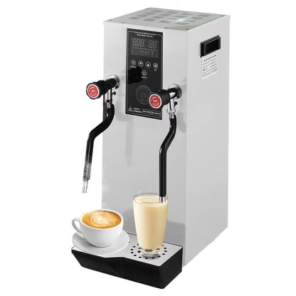 Commercial Coffee Milk Frother, 110V Automatic Frother with 12L Capacity for Restaurants (Black)
