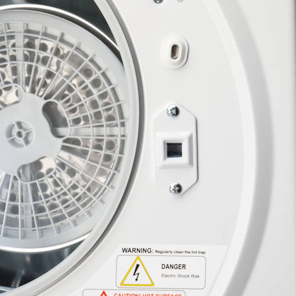 GYM25-78 Compact Portable Household clothes Dryer 1.6cuft with Stainless Steel Drum Black and White 120V MECHANICAL Control ETL Certification