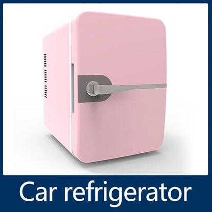 Luckky Mini Fridge, 6 Liter Portable Cooler and Warmer Personal Refrigerator for Skin Care, Cosmetics, Beverage, Food,Great for Bedroom, Office, Car, Dorm (Pink)