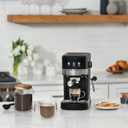 Gourmia 1.2L 15 Bar Espresso Maker with Powerful Frothing Wand Black
